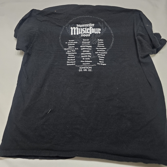 Vintage 2002 Jagermeister Music Tour Black Graphic T-Shirt XL - Picture 5 of 6